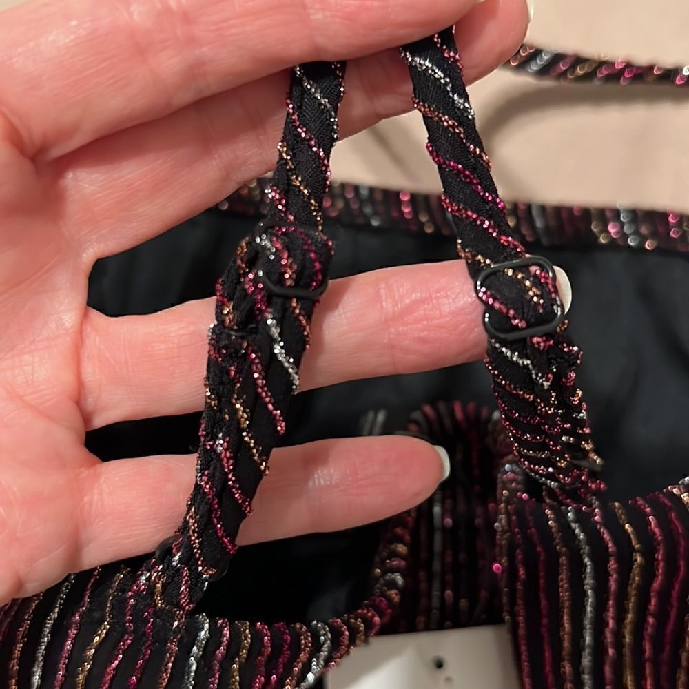 NWT forever 21 size small black sparkly bodycon dress with spaghetti straps - Picture 7 of 9